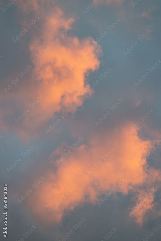 vertical background in the form of the evening sky