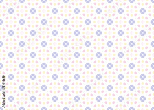 Hand painted watercolo pastel blue, pink and yellow banner background pattern , cute kids paint contrast color vintage style