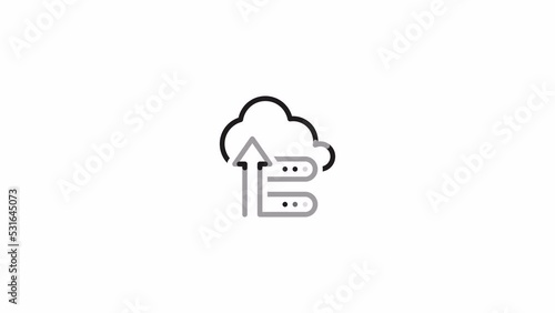 Big data analysis thin line icon. Data processing outline pictogram for website and mobile app GUI.