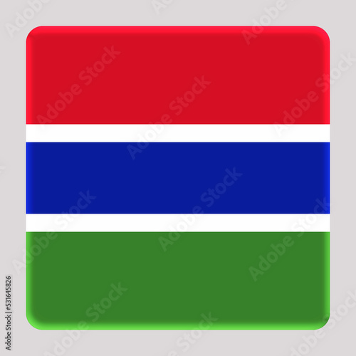 Free Download 3D Flag of Gambia on a avatar square background. - GFXLoad