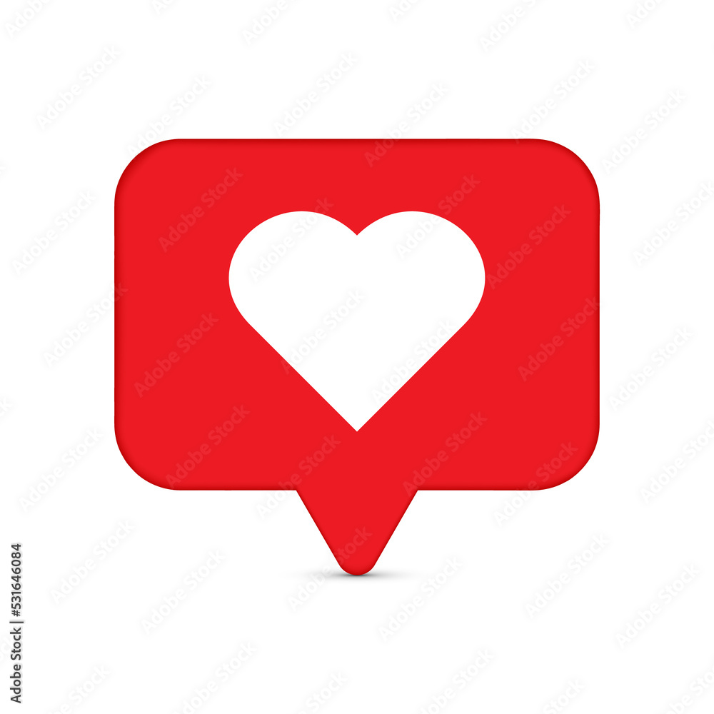 Like icon notification vector illustration Like icon notification vector illustration