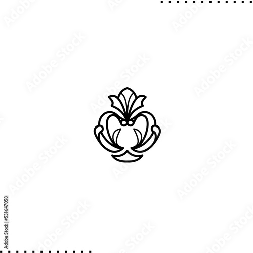 art nouveau elegant border and text divider	