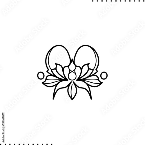 art nouveau elegant border and text divider	