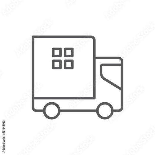Home delivery truck icon concept isolated on white background. Vector illustration