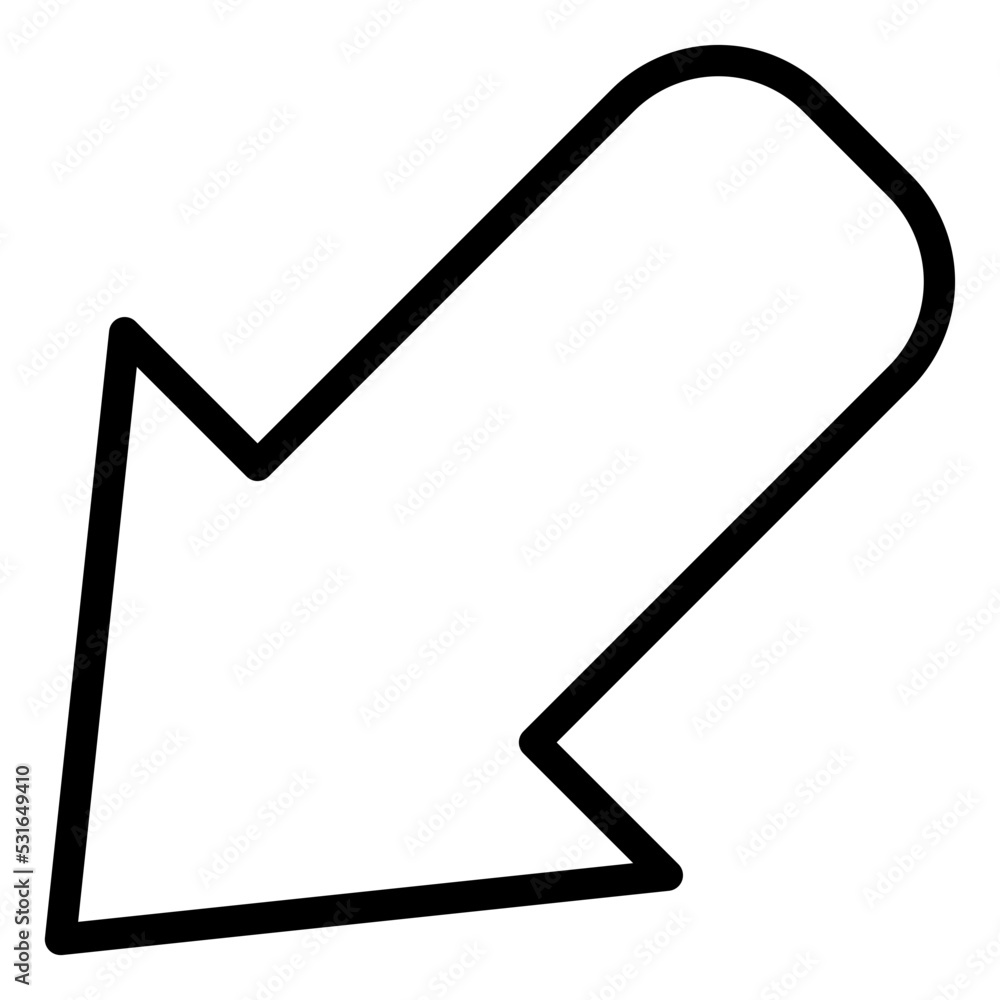 Down Left Icon Style Down Left Icon Style
