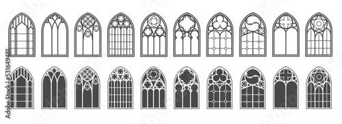 Print op canvas Church windows set