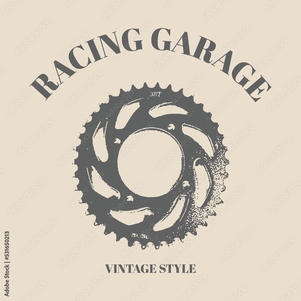 logo gear. suitable for your company vintage retro style car repair