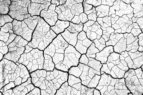 Tela cracks on the ground desert white abstract background