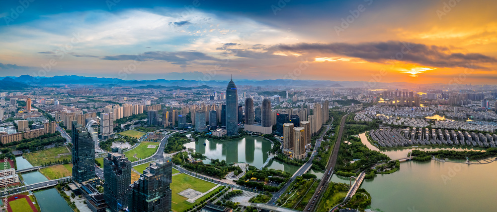 Fototapeta premium City scenery in Shaoxing City, Zhejiang Province, China