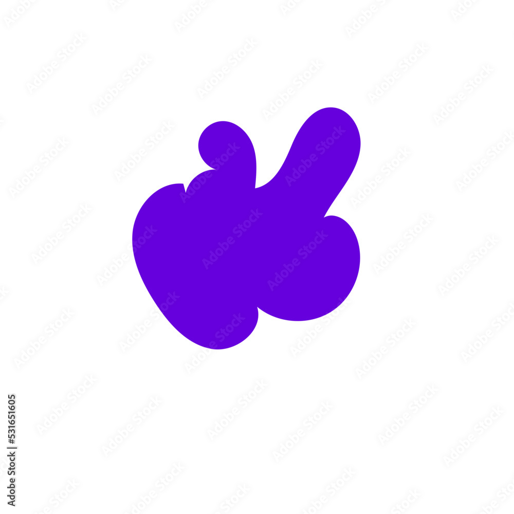 Obraz premium Abstract Shapes Organic Bright Purple