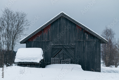 the winter barn of the abandoned farm