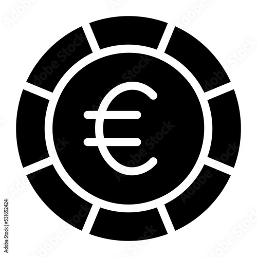 euro glyph icon