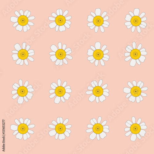 Simple White Flower Background Design