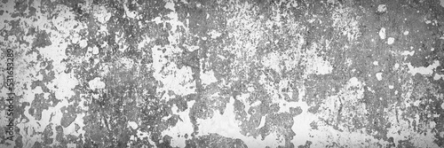Texture of old concrete wall. Rough, stained concrete surface. Wide panoramic background for design.