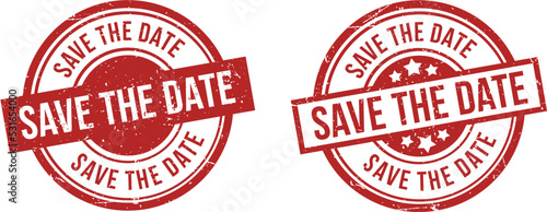 Save the Date Badge. Online Button Marketing Banner Set. Vector Illustration.