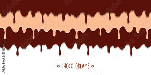 sweet tasty melting chocolate icing background choco dreams