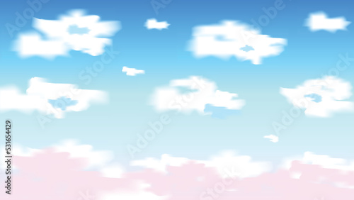 Simple Realistic Cloud Atmosphere Background