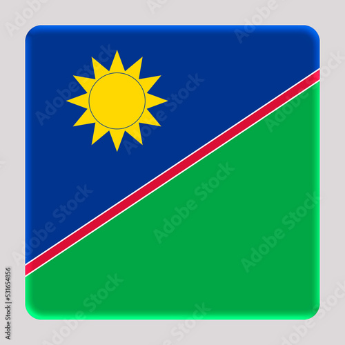 Free Download 3D Flag of Namibia on a avatar square background. - GFXLoad