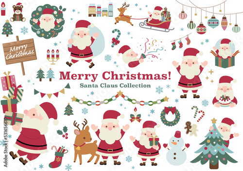 Merry Christmas!　サンタクロース　イラストセット