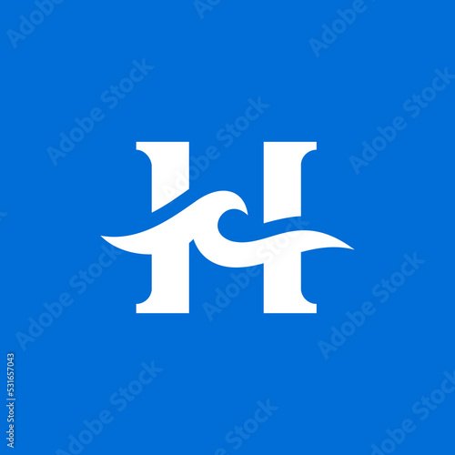 letter h wave logo