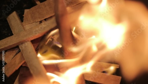 Closeup shot for Agni hawan kund 