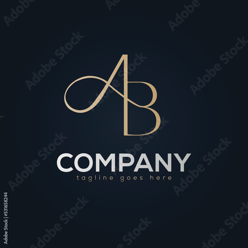 A B Letter Creative Logo Design