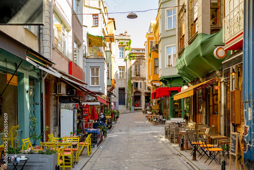 Fototapeta Naklejka Na Ścianę i Meble -  Street view in Balat district in Istanbul