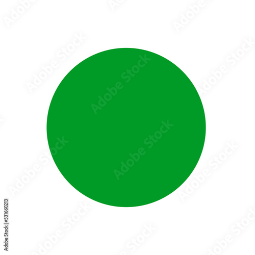 Green dot. The green Circle logo is a metaphor for ecology and conscious consumption © dalinas