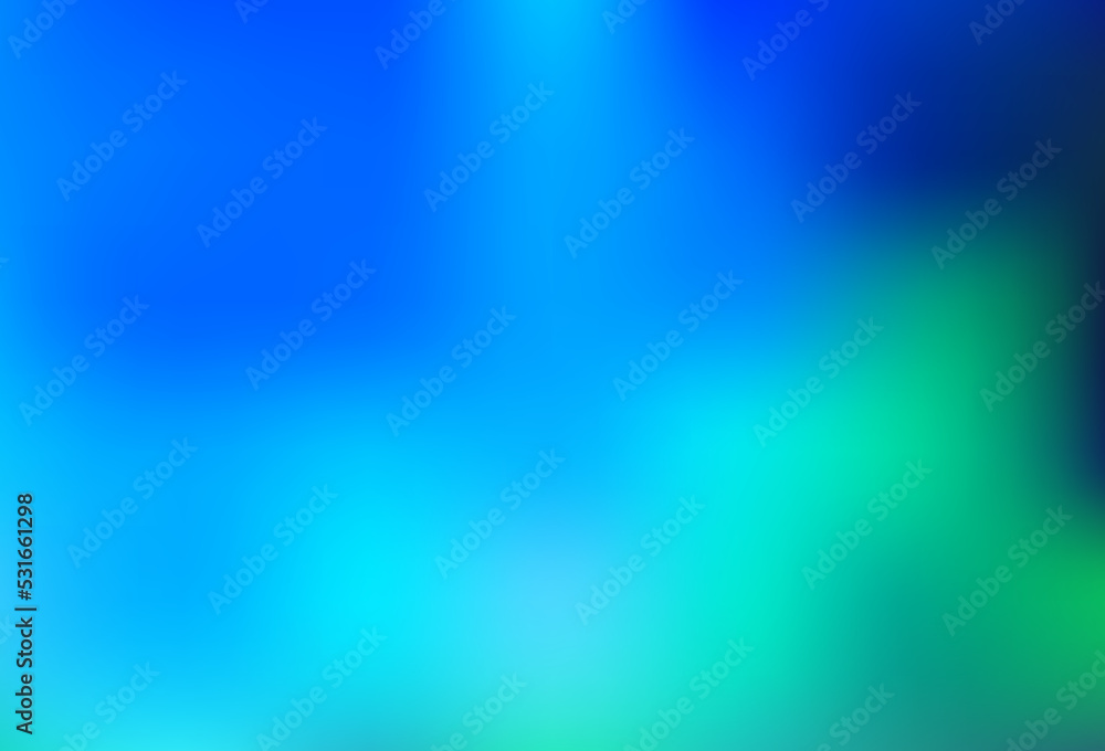 Light Blue, Green vector blurred bright template.