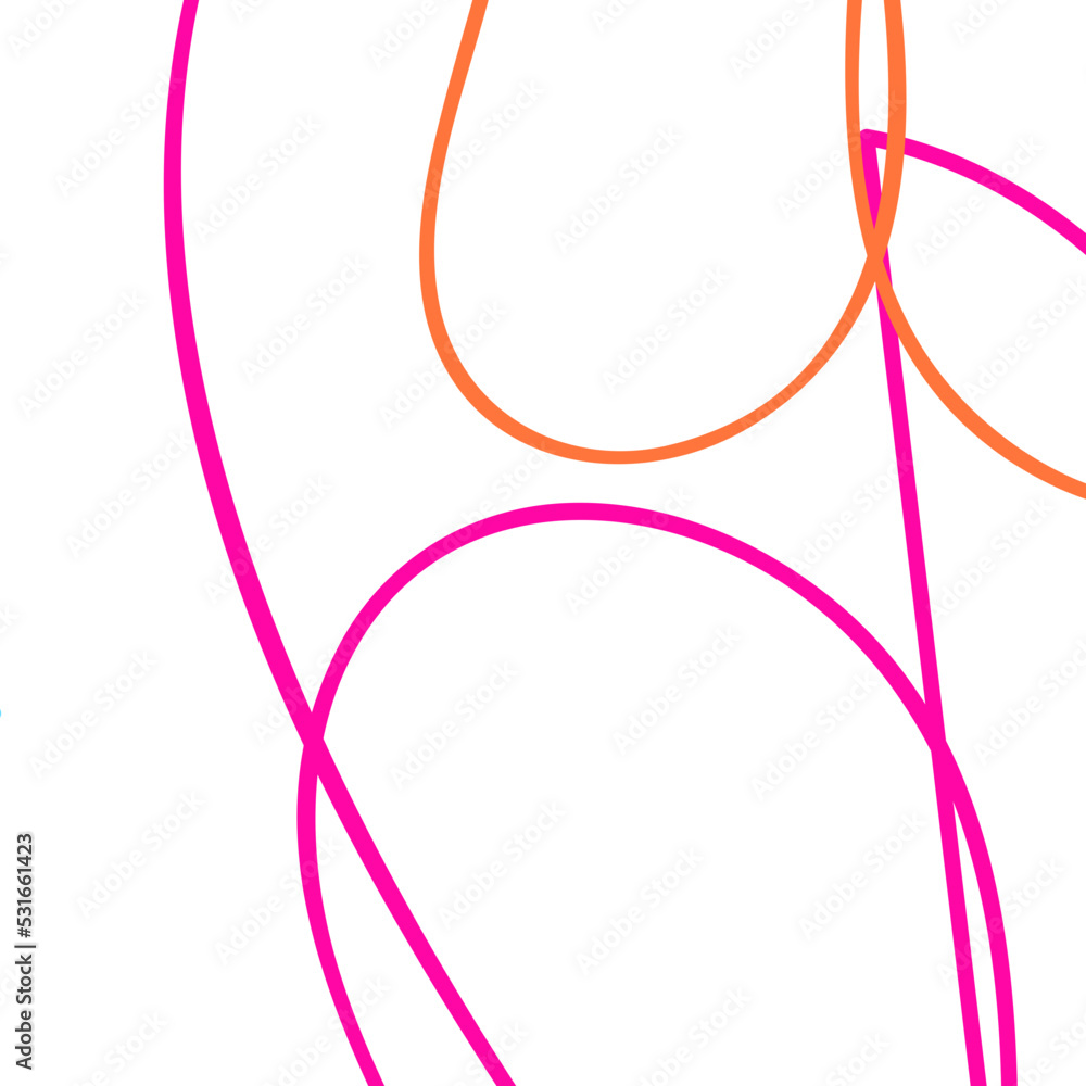 Pink Blue Orange Doodle Lines Pink Blue Orange Doodle Lines