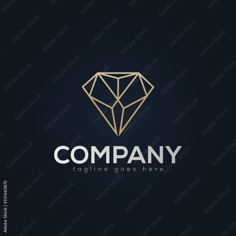 Fototapeta premium Dental Logo Design, Premium Gold Dentist Vector Logo Design