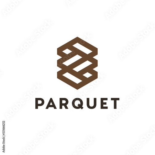Vector logo design template for parquet, laminate, flooring, tiles.

