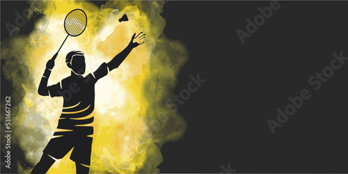 Badminton sport graphic for use as flyer.