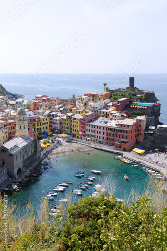 View of the picturesque town of Vernazza, in the province of La Spezia, Liguria, Italy
