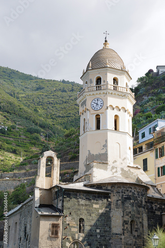 Church of Santa Margherita d'Antiochia of Vernazza, in the province of La Spezia, Liguria, Italy