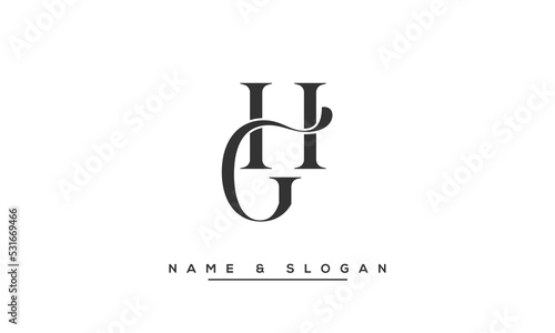 GH,  HG,  G,  H   Abstract  Letters  Logo  Monogram