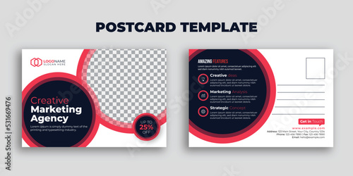 Creative modern corporate business postcard EDDM design template