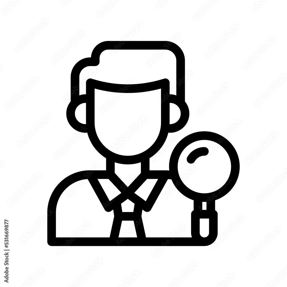 inspector line icon illustration vector graphic inspector line icon illustration vector graphic