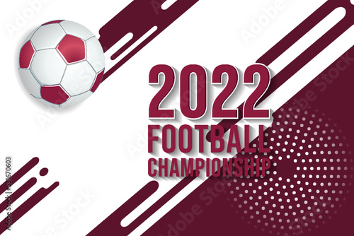 World cup themed banner in qatar 2022, abstract background for football, world cup, sport, qatar event