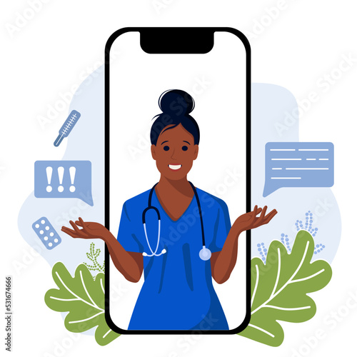 doctor consulting on the phone