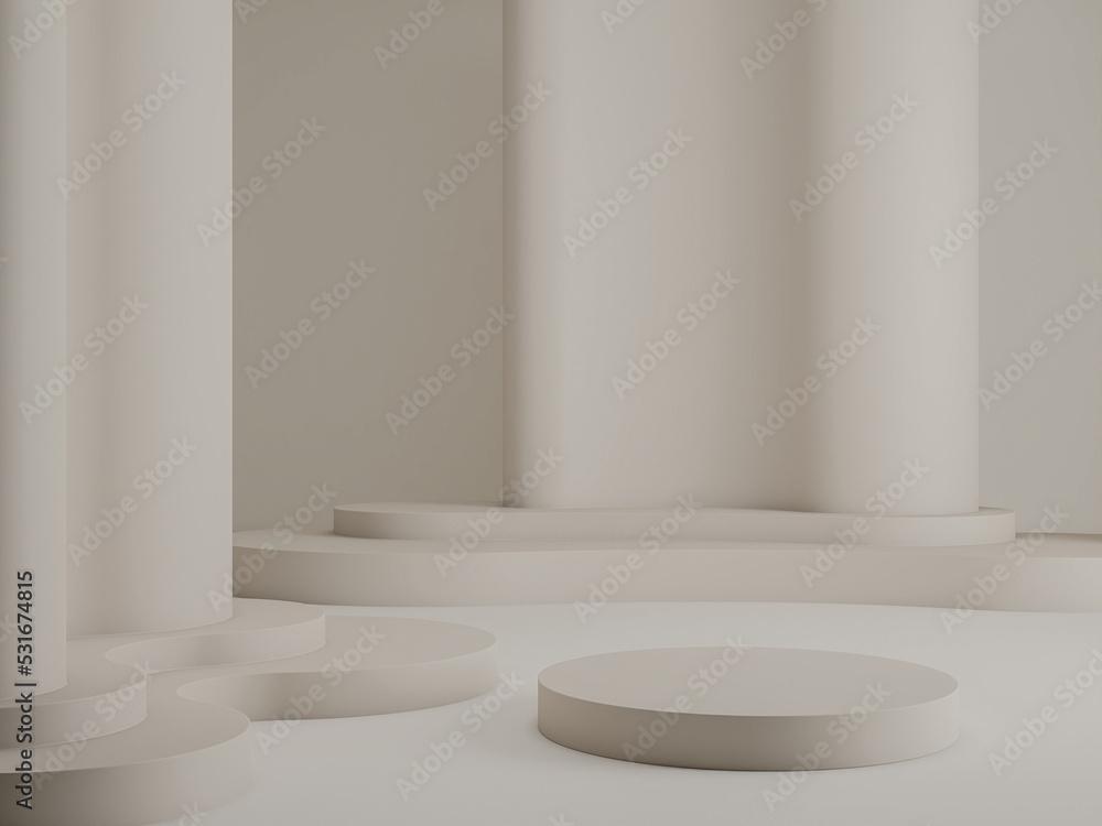 Abstract podium. Minimal display with rocks, product background. 3d visualization. Abstract podium. Minimal display with rocks, product background. 3d visualization.