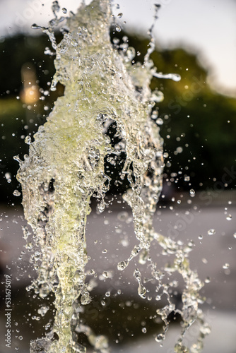 A jet of fountain water in the air. taken on a short shutter speed © LemPro Filming Life