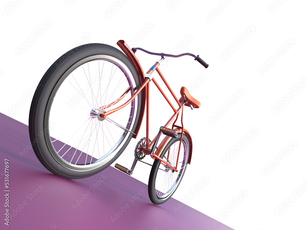 Bicycle concept poster design, retro bike 3D render, isolated on transparent background with place for text. sports hipster ride summer event concept Bicycle concept poster design, retro bike 3D render, isolated on transparent background with place for text. sports hipster ride summer event concept