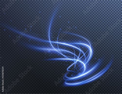 Light blue Twirl. Curve light png effect of neon line. Luminous blue circle. Light neon pedistal, podium, platform, table. Vector .