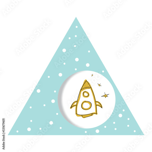 cute cartoon space shuttle