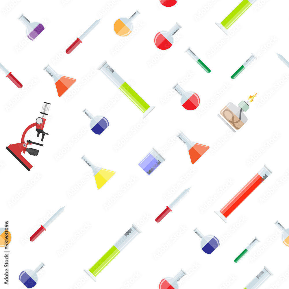 Laboratory equipment pattern Laboratory equipment pattern