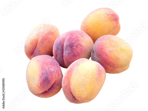 Ripe organic peaches isolated transparent png