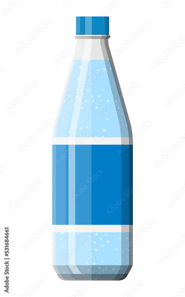 Plastic bottle of fresh pure mineral water. Plastic bottle of fresh pure mineral water.