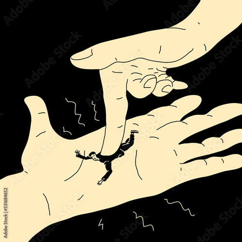 Vector Illustration Little Man Repress