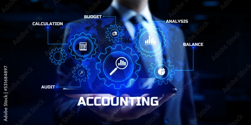 Accounting audit business finance concept on screen. Accounting audit business finance concept on screen.